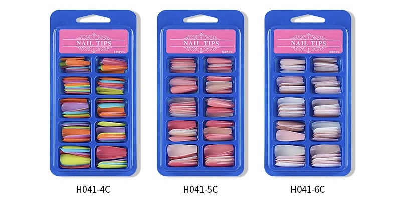 Pack of 100 ready coffin nails with complimentary jelly tab and nail glue
